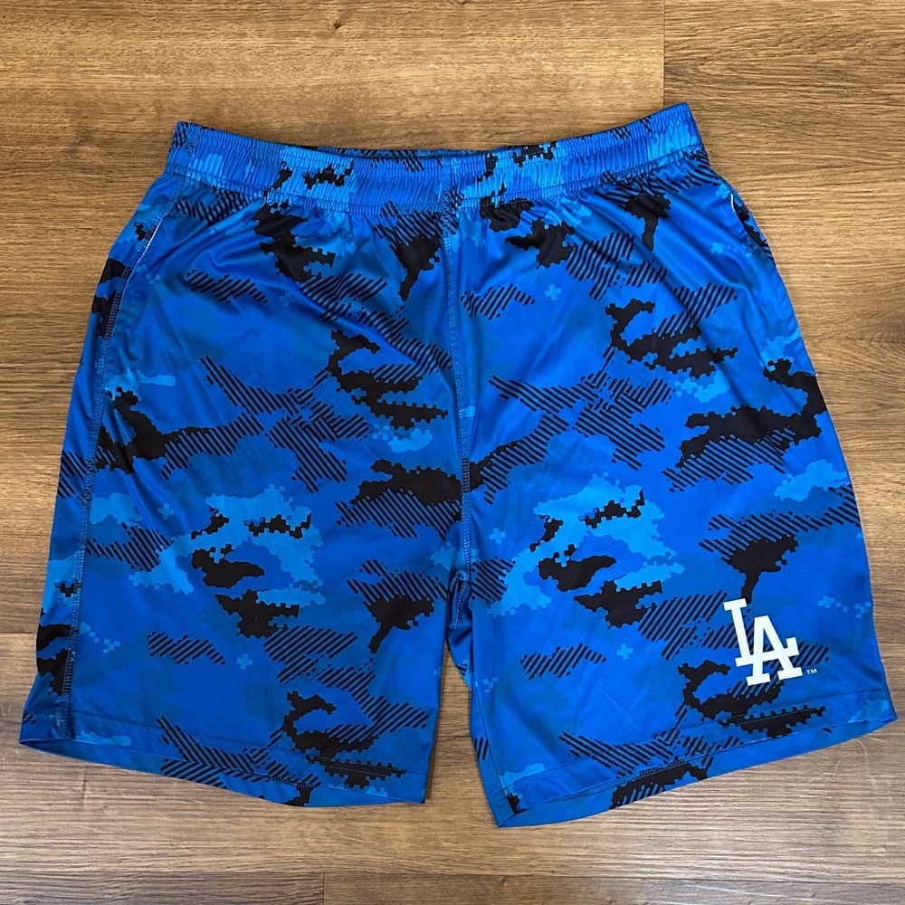LA Dodgers Blue Camo Men's Shorts | Size L